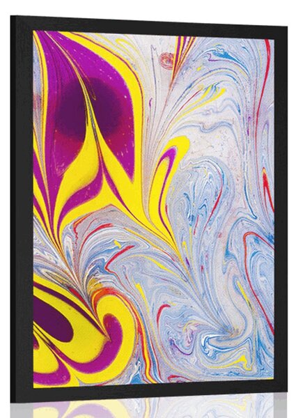 Poster abstracție în stilul Ebru