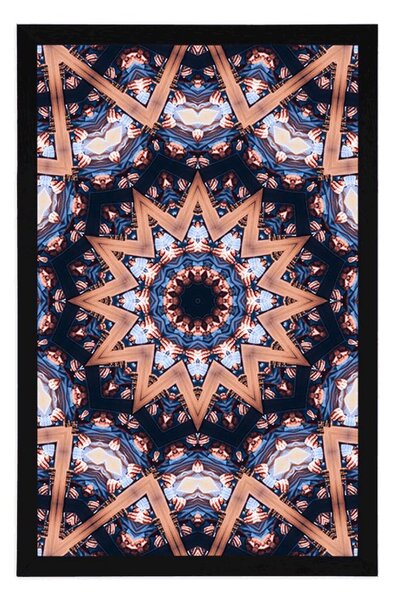 Poster Mandala cu elemente interesante pe fundal