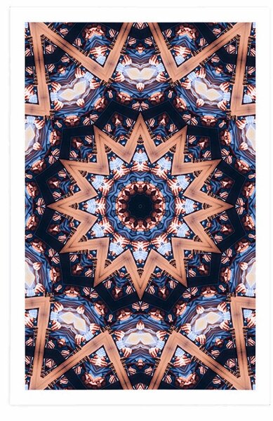 Poster Mandala cu elemente interesante pe fundal