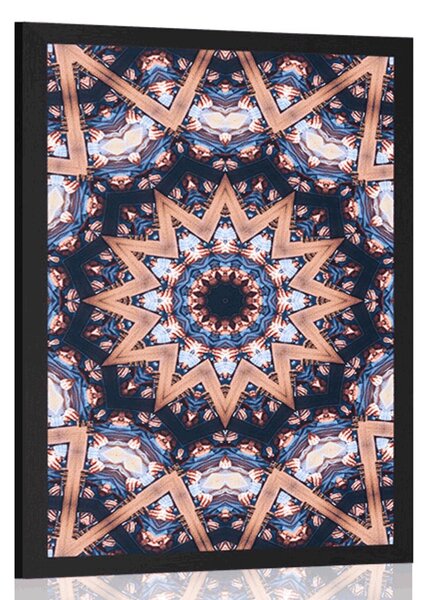 Poster Mandala cu elemente interesante pe fundal