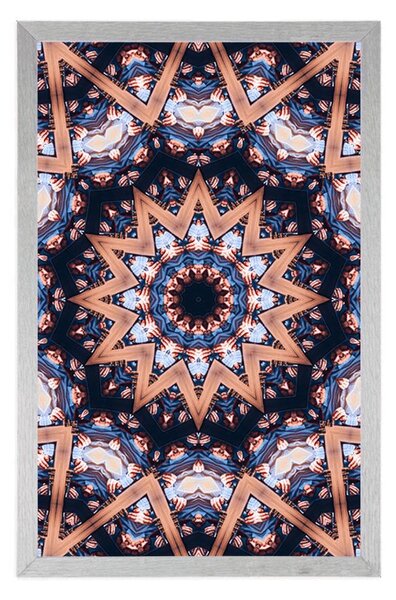 Poster Mandala cu elemente interesante pe fundal