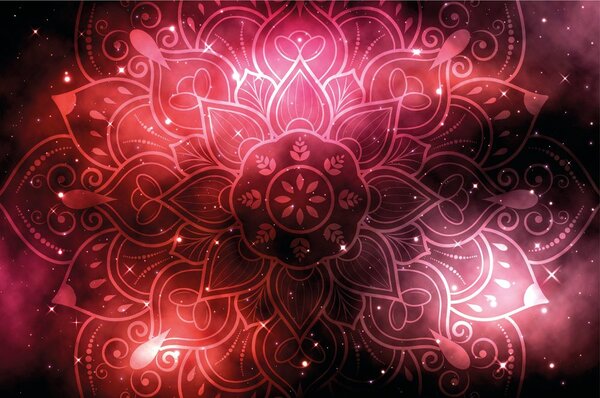 Tapet Mandala cu fundal galactic