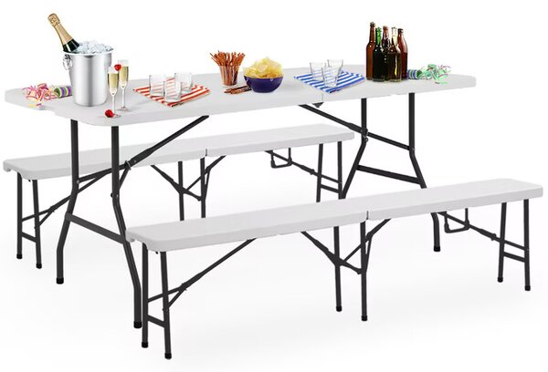 Deuba Set pentru bere 183 cm - alb