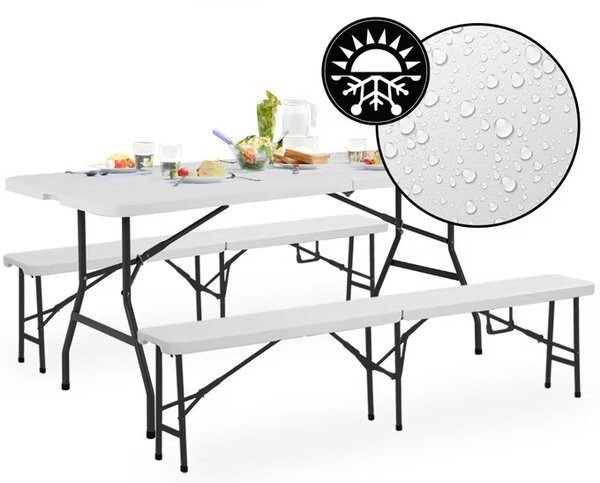 Deuba Set pentru bere 183 cm - alb