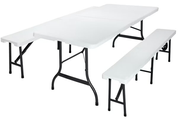 Deuba Set pentru bere 183 cm - alb
