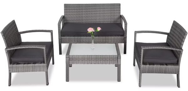 Deuba Set canapele de gradina - perne gri, antracit