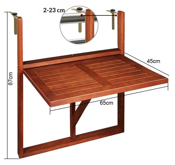 Deuba Set de balcon din lemn - acacia