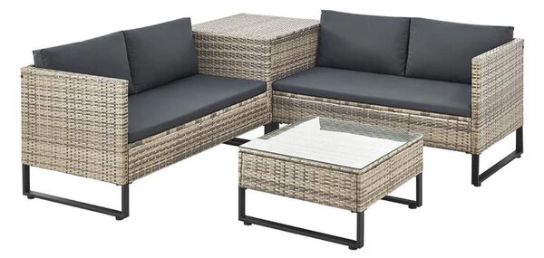 Juskys Set rattan Santorini - gri