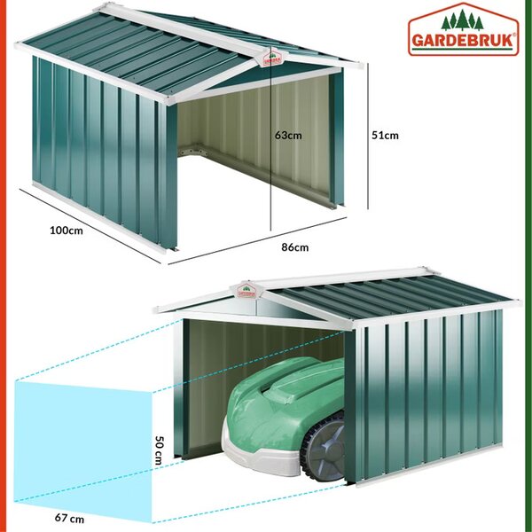 Deuba Garaș pentru robot de tuns gazon 86x100x63 cm - verde