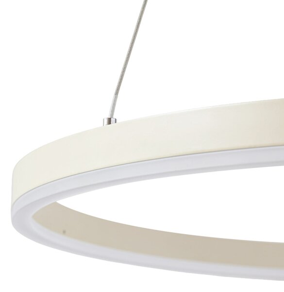 Arcchio Lampă suspendată LED Albiona, bej, 1 inel, Ø 80 cm, reglabil, Bej, Bucătărie, Metal, Modern