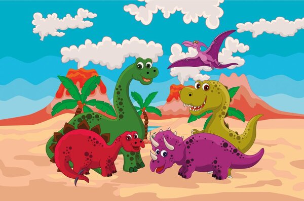 Tapet lumea dinozaurilor