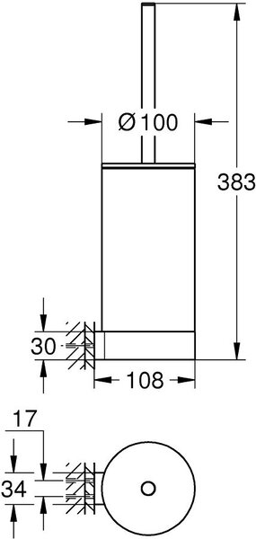 Grohe Selection perie de toaletă înșurubat Warm Sunset 41076DA0