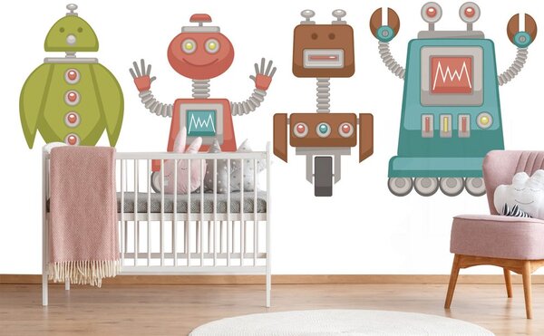 Tapet familie de roboți