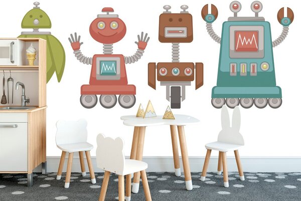Tapet familie de roboți