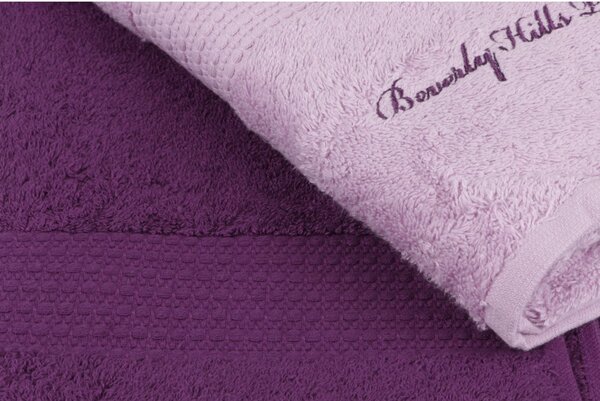 Set 2 prosoape baie 404, violet/lila, bumbac, 70x140 cm