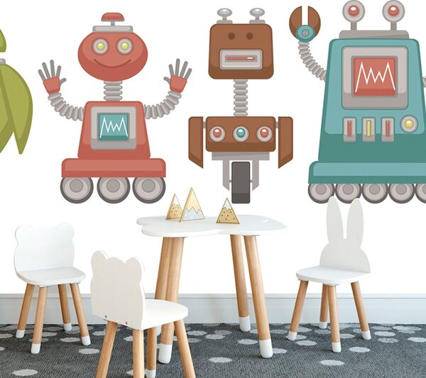 Tapet familie de roboți