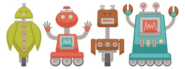 Tapet familie de roboți