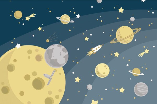 Tapet excursie neobișnuită în univers