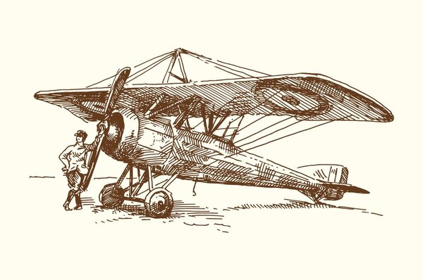 Tapet avion retro