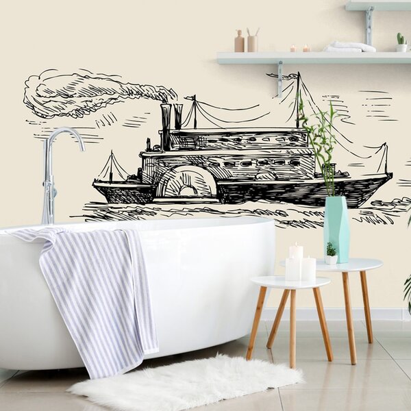 Tapet navă spectaculoasă în design retro