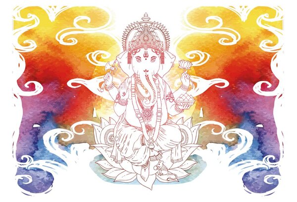 Tapet Ganesha hinduistic