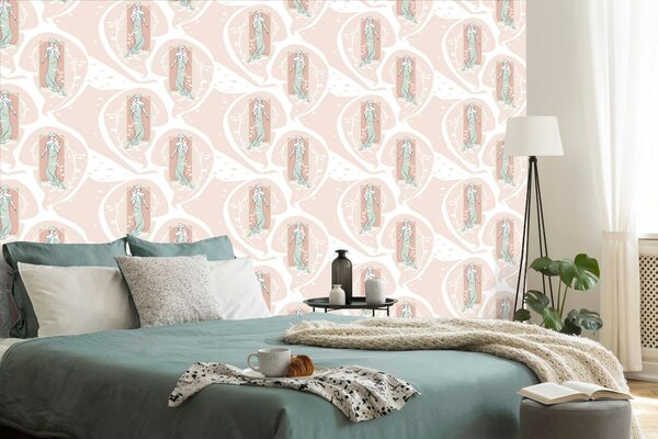 Tapet farmecul femeii în design abstract