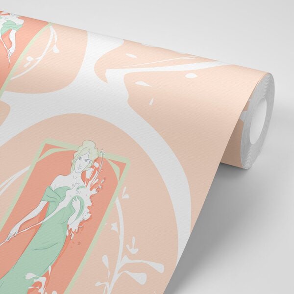 Tapet farmecul femeii în design abstract