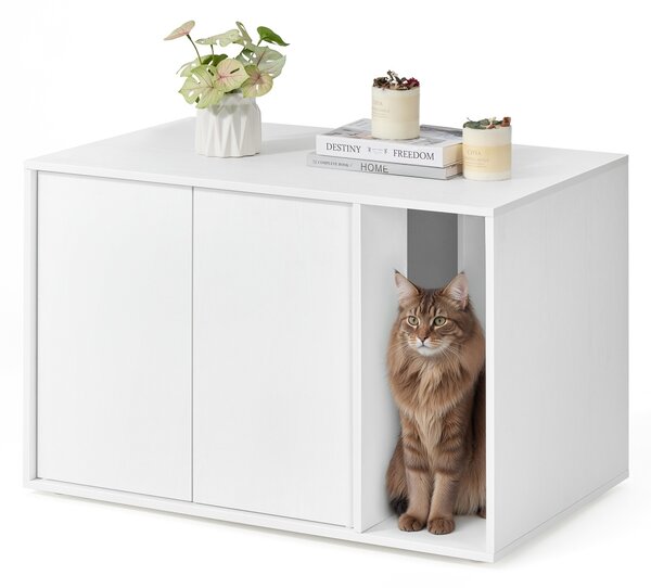 Litiera Alb Songmics 80x50x53 cm