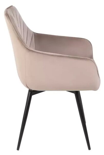 Scaun SERVIO, bej inchis - Bluvel 40, stofa catifelata/metal, 55x58x88