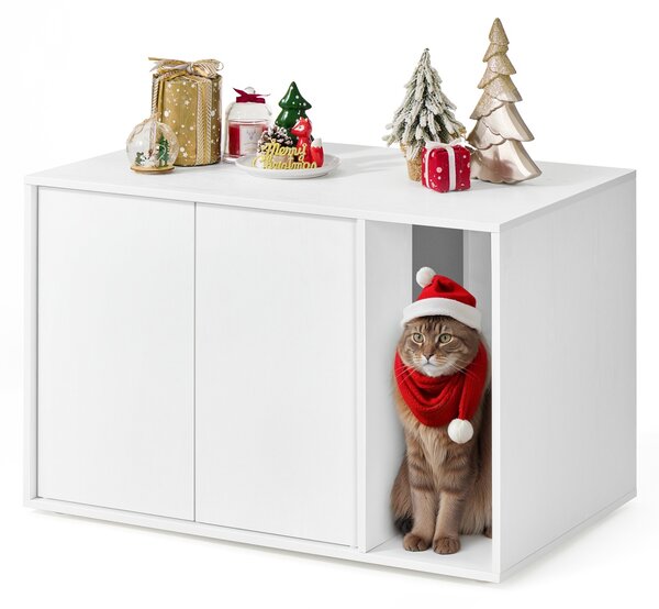 Litiera Alb Songmics 80x50x53 cm
