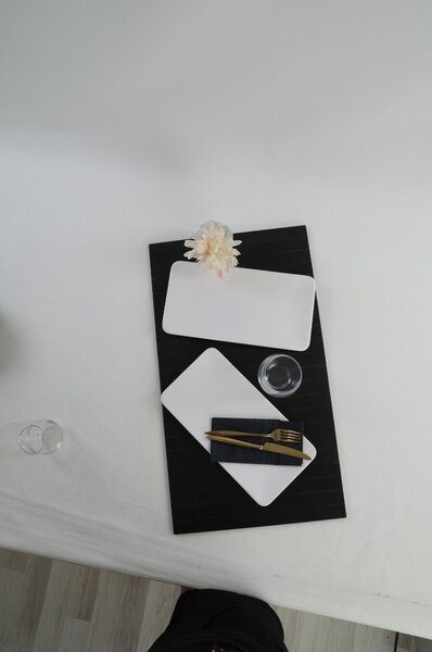 Set 2 platouri 275KRM1720, alb, ceramica, 33x17 cm