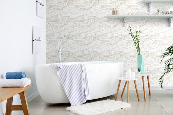 Tapet structura fină a frunzei în design deschis