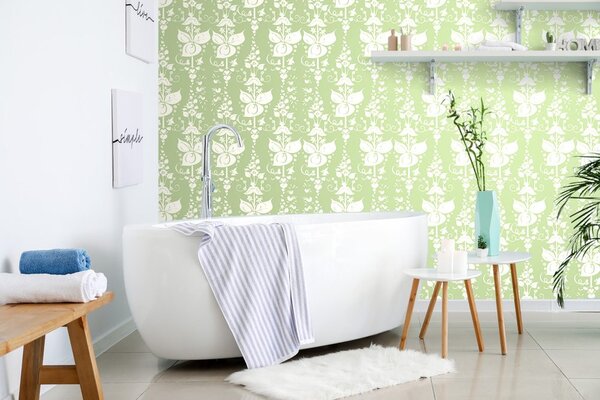 Tapet model popular verde