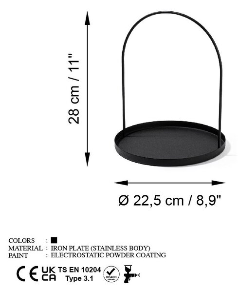 Suport bijuterii GED-005 Negru 22.5x28 cm