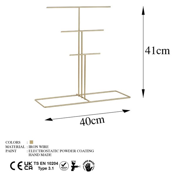 Suport bijuterii TK-006 Auriu 40x41x15 cm
