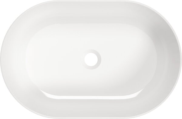 Deante Round lavoar 58x38 cm ovale de blat alb luciu CGR_6U6S