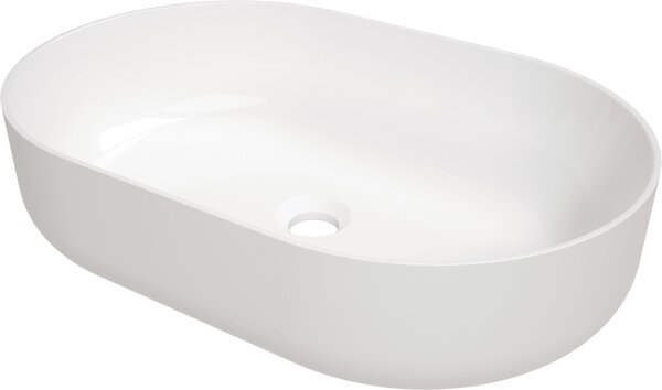 Deante Round lavoar 58x38 cm ovale de blat alb luciu CGR_6U6S