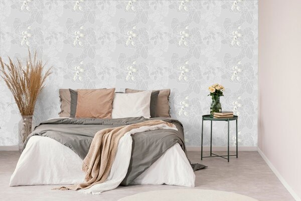 Tapet conuri abstracte în design gri