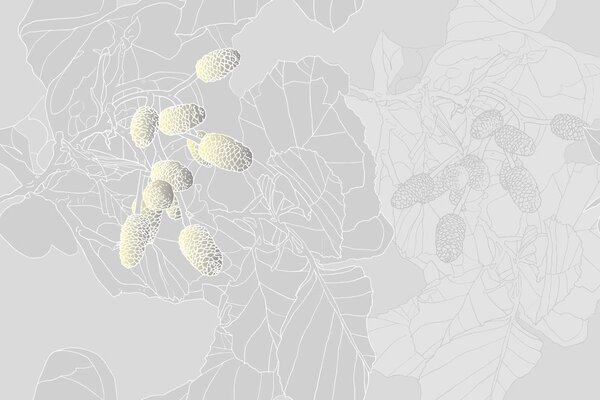 Tapet conuri abstracte în design gri