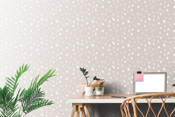 Tapet motive populare în design maro
