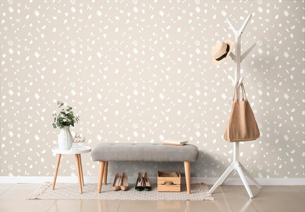 Tapet motive populare în design maro