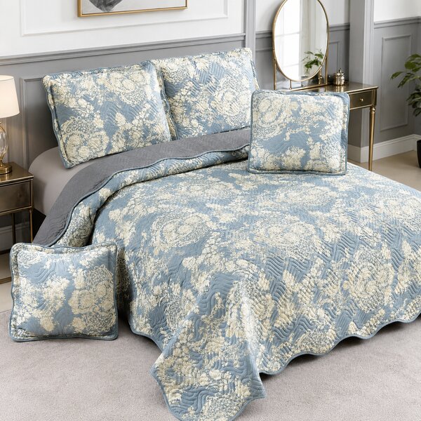 Cuvertura bumbac 100%, 5 piese, pat 2 persoane, 230x250 cm, CB506