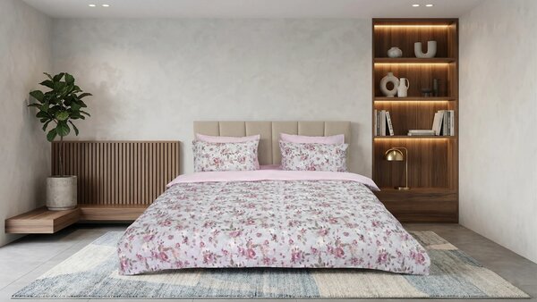 Lenjerie de pat Cotton Pro 100% bumbac – imprimare digitală (Rose Harmony)