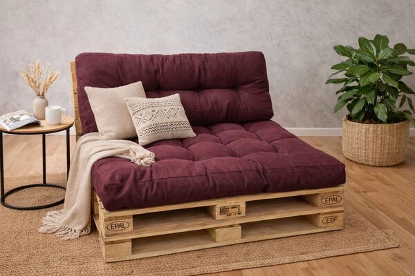 Set perne grădină ”Pallet Soft Seating” (3) + Fata de masa cadou