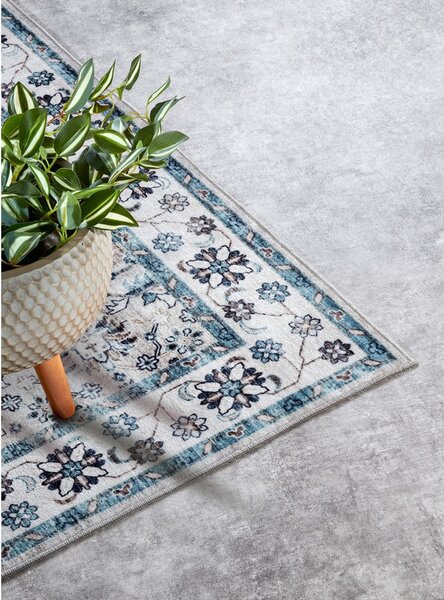 Covor albastru deschis 160x230 cm Saveh Cream Blue – Elle Decoration
