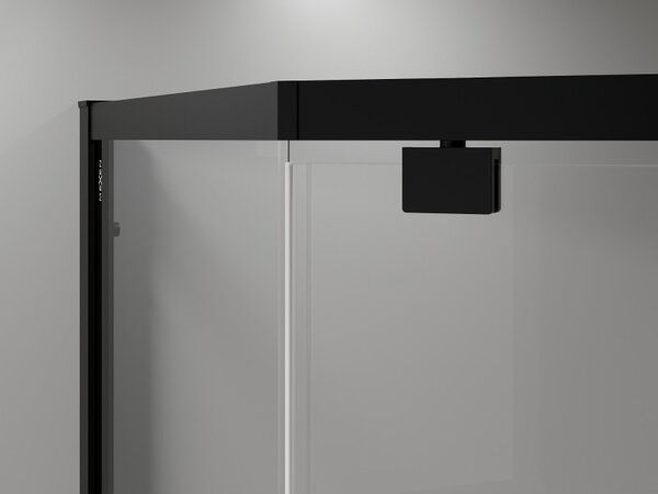 Mexen Exo-R cabină de duș pentagonală cu deschidere 90 x 90 cm, transparentă, neagră - 812-090-090-70-00