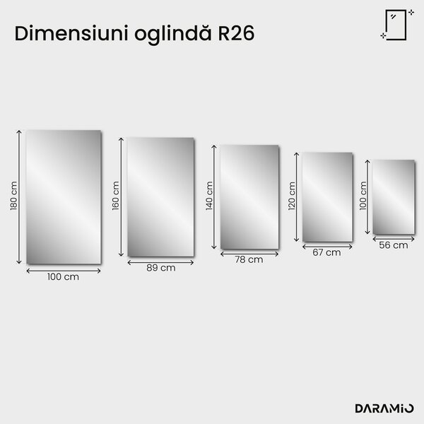 Oglindă Pure cu fațetă R26