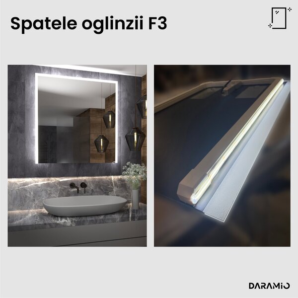 Daramio Oglindă de baie cu iluminare LED F3