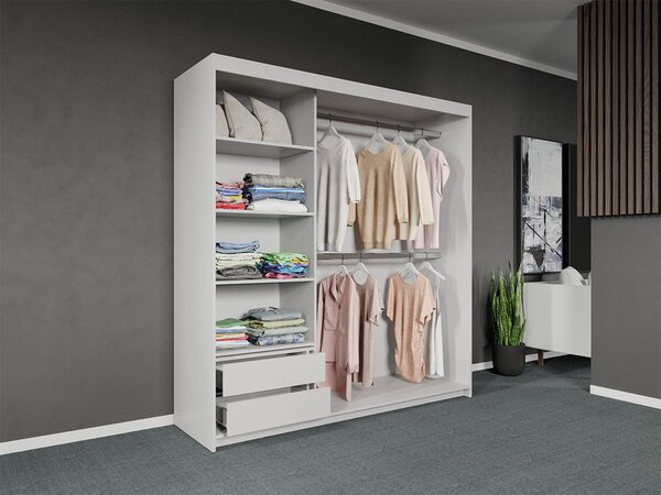 Dressing/Dulap dormitor Stejar Natur 184 - Line