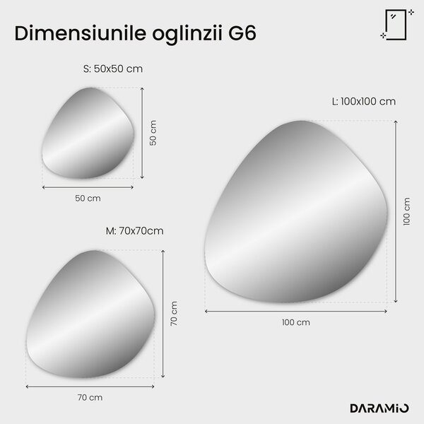 Oglindă atipică cu iluminare LED G6